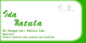ida matula business card